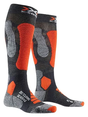 X-Bionic Skarpety narciarskie "Touring Silver" w kolorze szaro-pomarańczowym rozmiar: 42-44