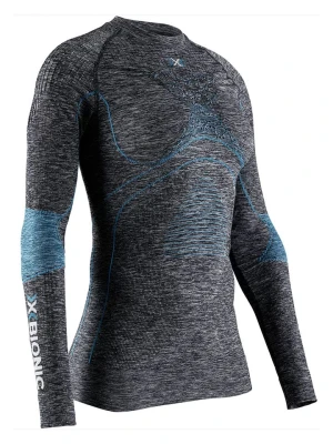 X-Bionic Zimowa koszulka sportowa w kolorze antracytowym rozmiar: M
