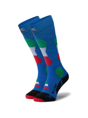 X-Socks Skarpety Wysokie Unisex Ski Patriot Italy 4.0 XSSS45W19U Niebieski