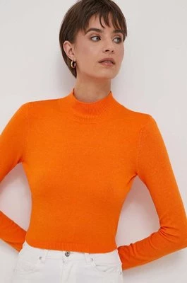 XT Studio sweter damski kolor pomarańczowy lekki z półgolfem