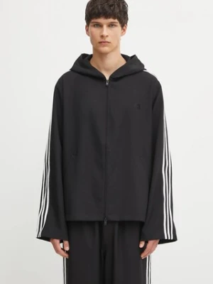 Y-3 bluza 3-Stripes męska kolor czarny z kapturem z aplikacją JW7354
