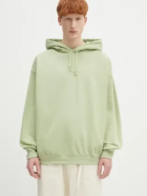 Y-3 bluza French Terry Hoodie męska kolor zielony z kapturem gładka JM7864