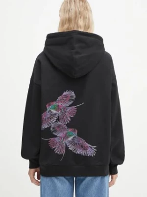 Y-3 bluza Graphic Hoodie kolor czarny z kapturem z nadrukiem IX0403