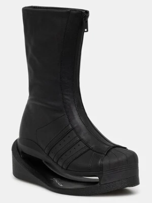 Y-3 botki skórzane Gendo Boot damskie kolor czarny na platformie JP8202