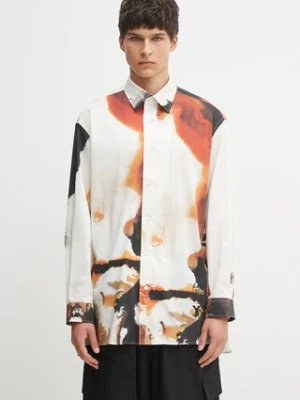 Y-3 koszula Graphic męska kolor beżowy relaxed z kołnierzykiem klasycznym JX4804