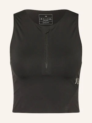 Y-3 Krótki Top Run schwarz