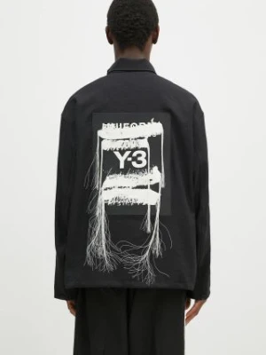 Y-3 kurtka Sport Uniform Patch Coach Jacket męska kolor czarny przejściowa JN3719