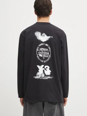 Y-3 longsleeve bawełniany Graphic Short Sleeve kolor czarny gładki JX4747