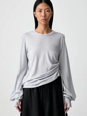 Y-3 longsleeve damski wełniany CNCH DRAPE LS T