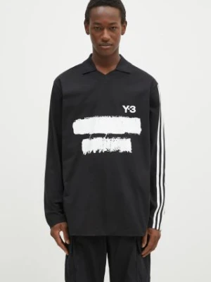 Y-3 longsleeve Graphic Logo Longsleeve Tee męski kolor czarny z nadrukiem JN4876