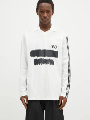 Y-3 longsleeve Graphic Longsleeve Tee męski kolor biały z nadrukiem JM3233