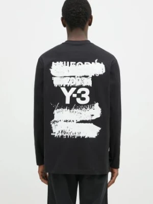 Y-3 longsleeve Graphic Longsleeve Tee męski kolor czarny z nadrukiem JN4880