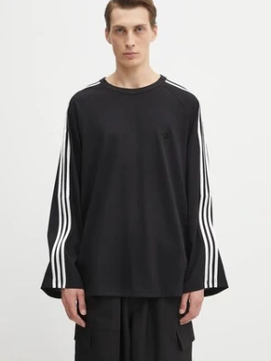 Y-3 longsleeve z domieszką wełny Wire Long Sleeve 3-Stripes kolor czarny z aplikacją JW7351