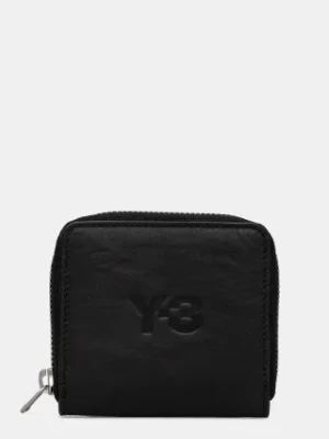 Y-3 portfel skórzany Crinkle Leather Wallet kolor czarny JD2895