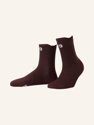 Y-3 Skarpety Do Biegania Y-3 Run rot CIEMNOCZERWONY