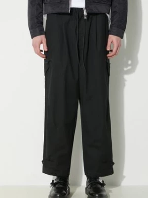 Y-3 spodnie bawełniane Workwear Cargo Pants kolor czarny w fasonie cargo IN4345