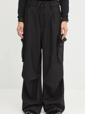 Y-3 spodnie Multi Cargo damskie kolor czarny szerokie high waist KA9790