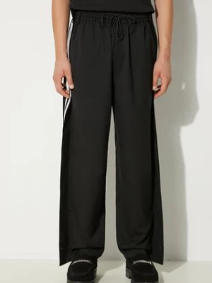 Y-3 spodnie z domieszką wełny Refined Wool Track Pants kolor czarny proste IW7463