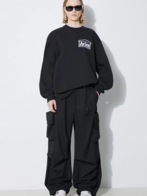 Y-3 spodnie z domieszką wełny Refined Woven Cargo kolor czarny szerokie high waist IN4373