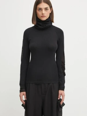 Y-3 sweter Hooded Knit damski kolor czarny lekki z golfem JX2301