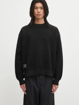 Y-3 sweter z wełną Padded Knit Crew męski kolor czarny ciepły KD2555