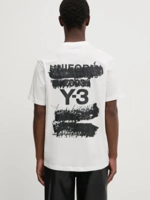 Y-3 t-shirt bawełniany Graphic SS Tee kolor biały z nadrukiem JM7815