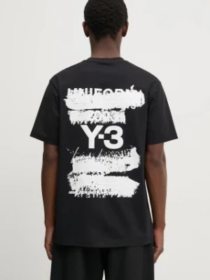 Y-3 t-shirt bawełniany Graphic SS Tee kolor czarny z nadrukiem JN4879