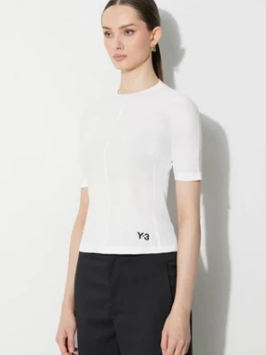 Y-3 t-shirt bawełniany kolor biały