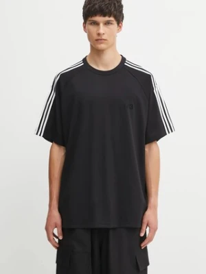 Y-3 t-shirt z wełną 3-Stripes kolor czarny gładki JW7352