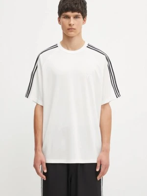 Y-3 t-shirt z wełną Wire kolor beżowy z aplikacją JY8187