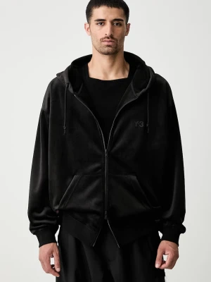 Y-3 VELVET ZIP HD bluza rozpinana z kapturem welurowa męska