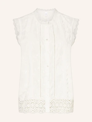 Y.A.S. Bluzka Bez Rękawów Z Dziurkowaną Koronką weiss