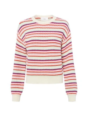 Y.A.S Damski sweter z dzianiny - Boogie Kobiety Bawełna lila w paski,