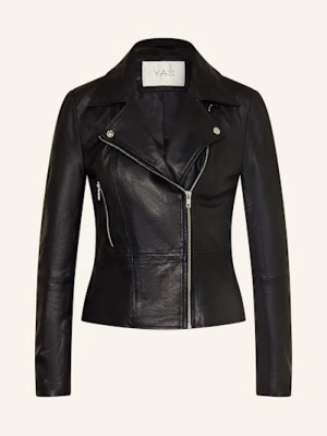 Y.A.S. Kurtka Skórzana Z Mieszanki Materiałów schwarz