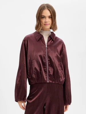 Y.A.S Marynarka damska - YASTira Kobiety Sztuczne włókno czerwony wypukły wzór tkaniny,