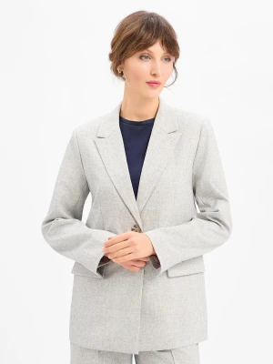 Y.A.S Marynarka damska z zawartością lnu - YASRiu Kobiety szary marmurkowy,