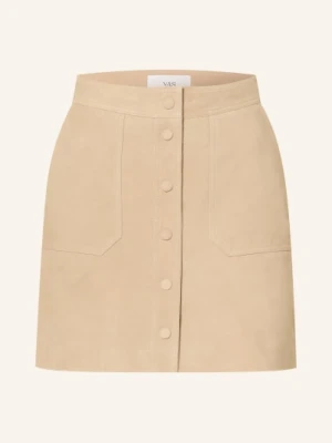 Y.A.S. Spódnica Skórzana beige