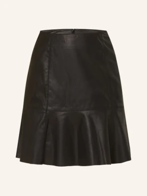 Y.A.S. Spódnica Skórzana schwarz