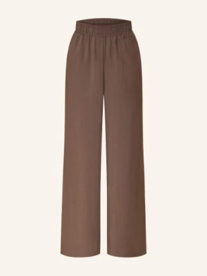 Y.A.S. Spodnie Z Marlony Z Błyszczącą Nicią braun