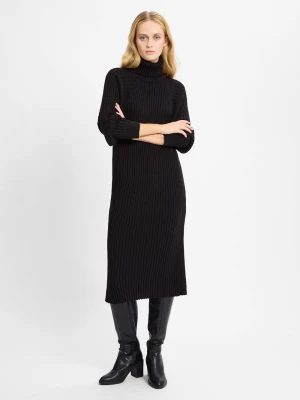 Y.A.S Sukienka damska - YASMavi Kobiety Bawełna czarny jednolity,