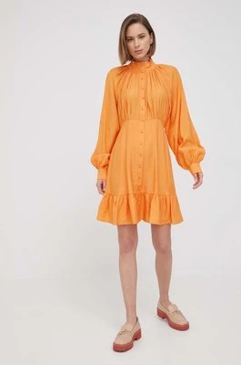 Y.A.S sukienka kolor pomarańczowy mini rozkloszowana