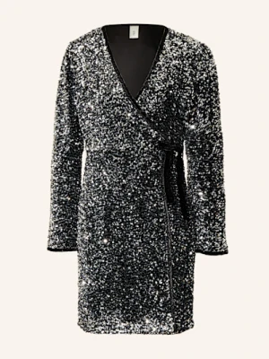 Y.A.S. Sukienka W Stylu Kopertowym Z Cekinami silber