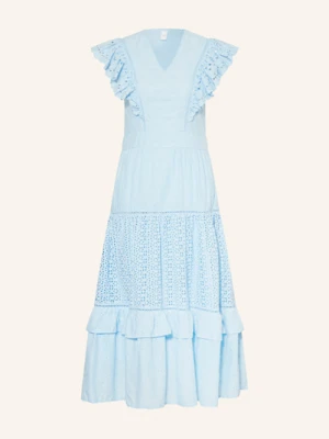 Y.A.S. Sukienka Z Dziurkowanej Koronki blau
