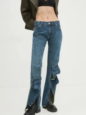 Y/Project jeansy EVERGREEN HOOK AND EYE SLIM JEANS damskie high waist 107PA002