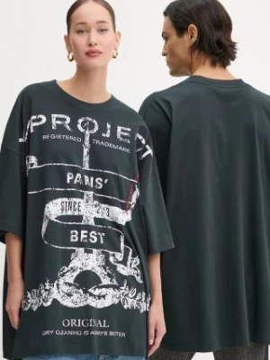 Y/Project t-shirt bawełniany EVERGREEN PARIS' BEST PINCHED T-SHIRT kolor czarny z nadrukiem 204TS002