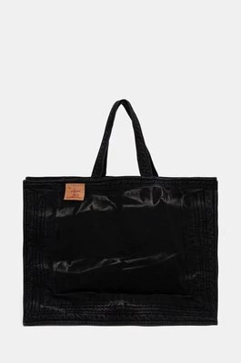 Y/Project torba jeansowa MAXI WIRE CABAS BAG kolor czarny 620BA005