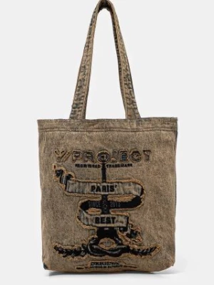 Y/Project torba jeansowa PARIS' BEST TOTE BAG kolor beżowy 620BA004