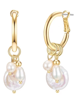 Yamato Pearls Pozłacane kolczyki-kreole z perłami rozmiar: onesize