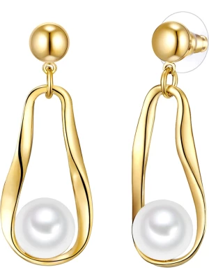 Yamato Pearls Pozłacane kolczyki-wkrętki z perłami rozmiar: onesize