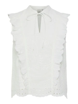 YAS Bluzka Luma 26036259 Biały Regular Fit